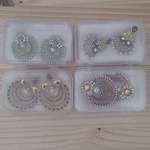 Indian stone and pearl earings